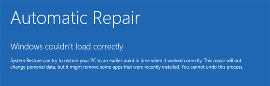 Automatic Repair Screen