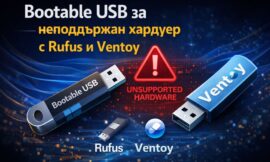 Bootable USB за неподдържан хардуер с Rufus и Ventoy